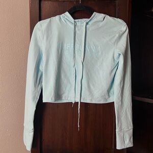 Buff Bunny Cropped Workout Hoodie Top